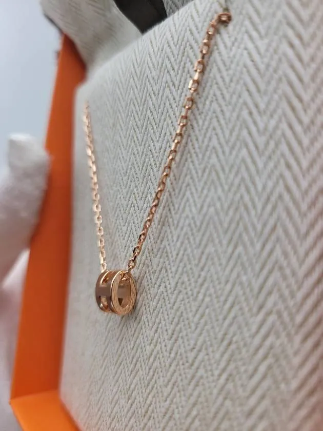 24Ss Hermes Pop-Ache Mini Necklace Pendant Mini Pop H New Gold New Gold Stk