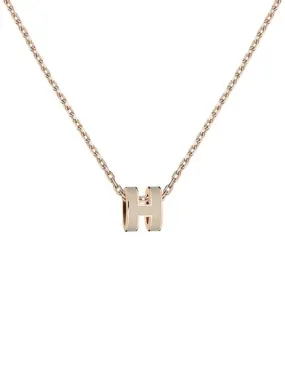 24Ss Hermes Pop-Ache Mini Necklace Pendant Mini Pop H New Gold New Gold Stk