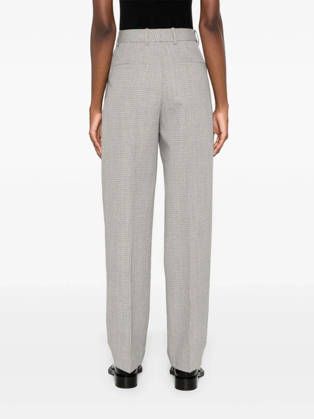 Checked tailored trousers