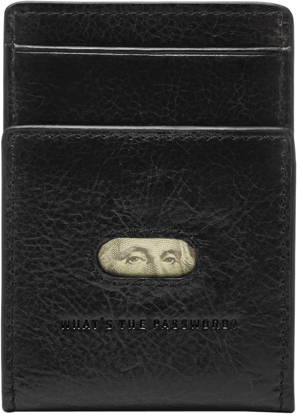 Fossil Men's Andrew Leather Magnetic Card Case with Money Clip Wallet, Black, (Model: ML4173001)