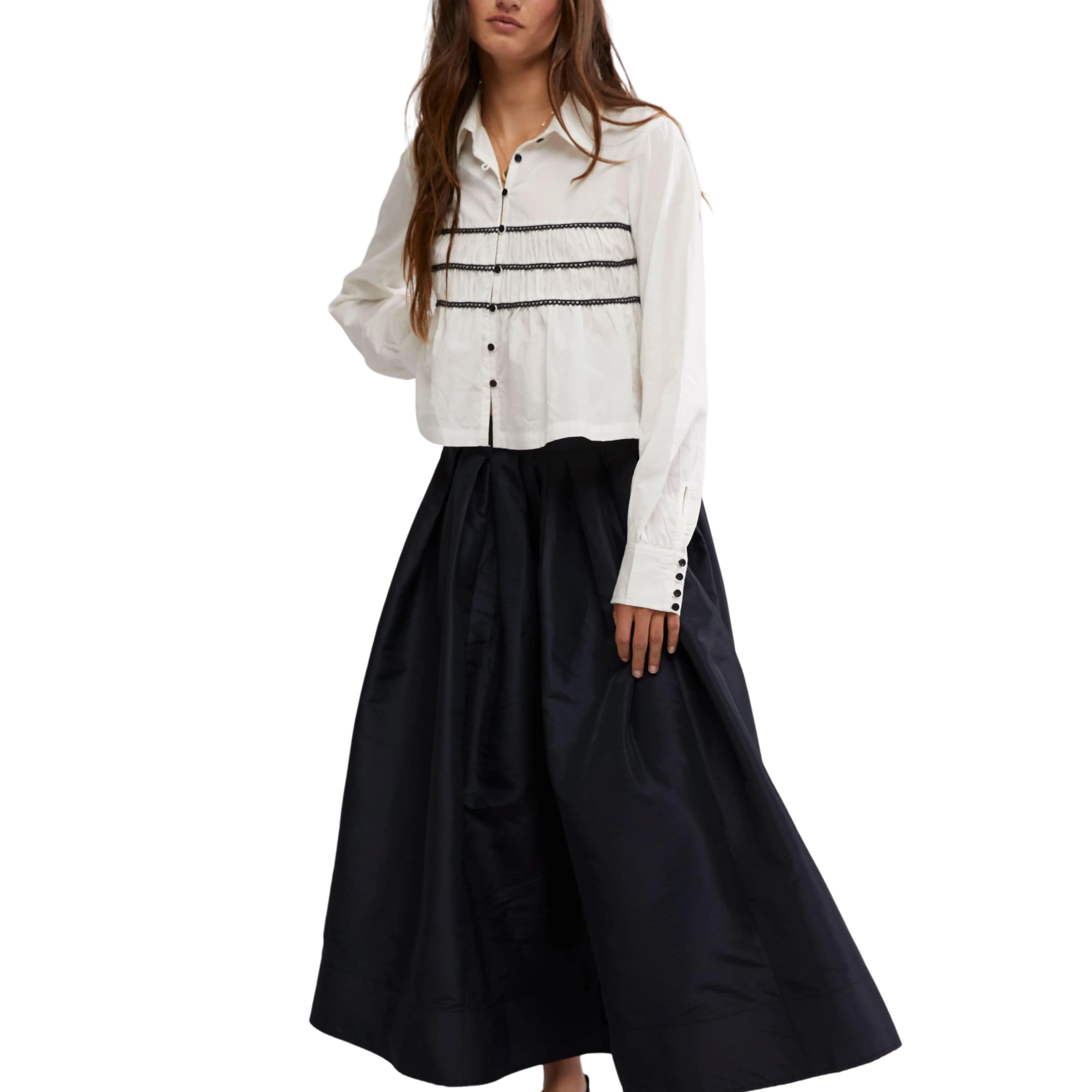 Free People Lace Lover Blouse In White