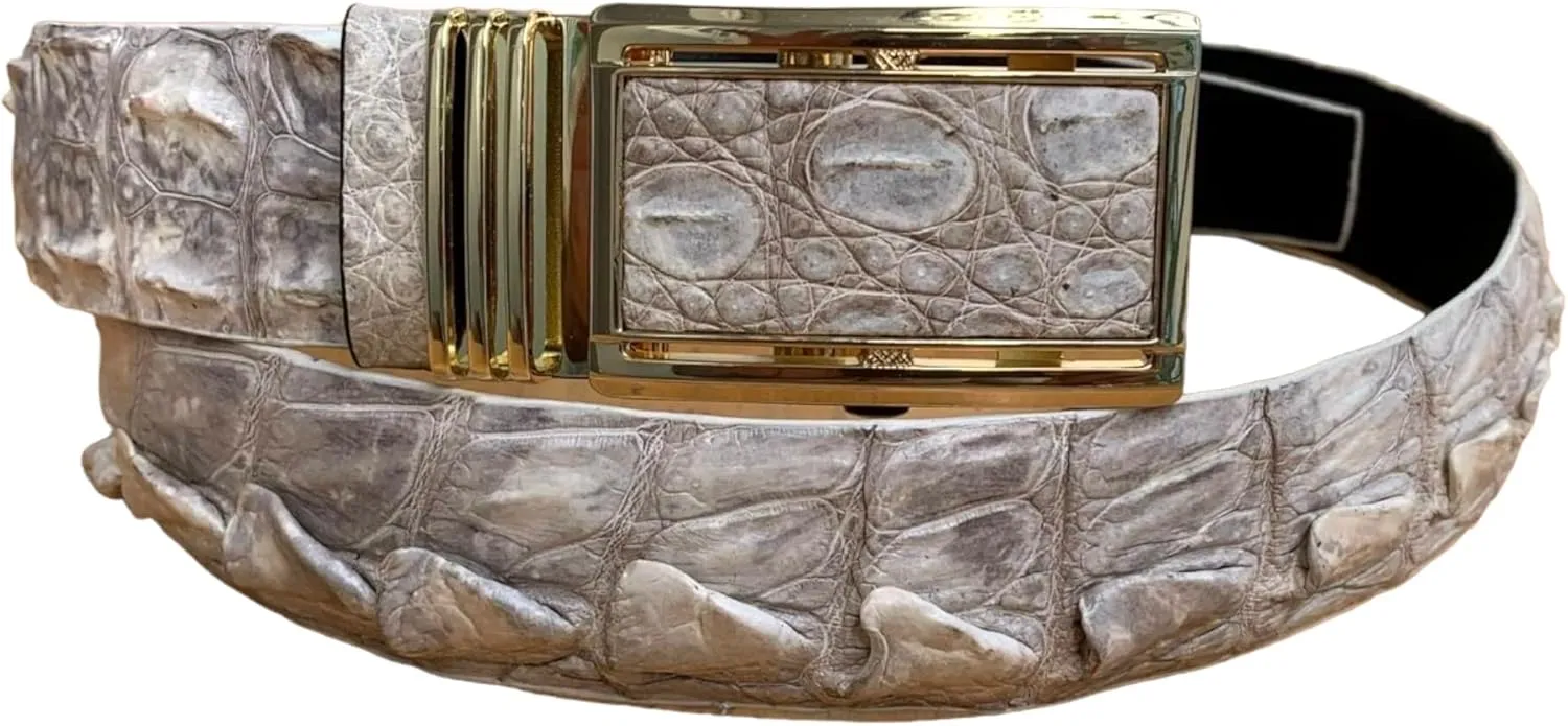 Genuine Himalayan alligator leather belts buckle for men, real Himayalan crocodile Men's belt, gif for him