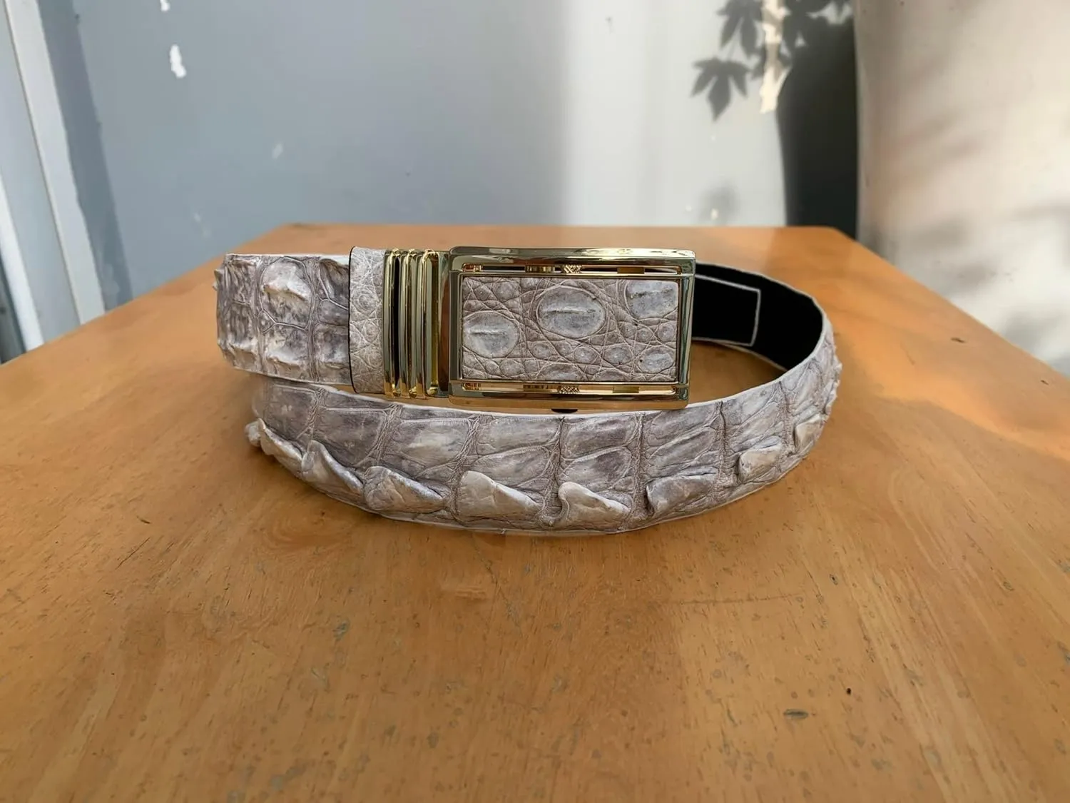 Genuine Himalayan alligator leather belts buckle for men, real Himayalan crocodile Men's belt, gif for him
