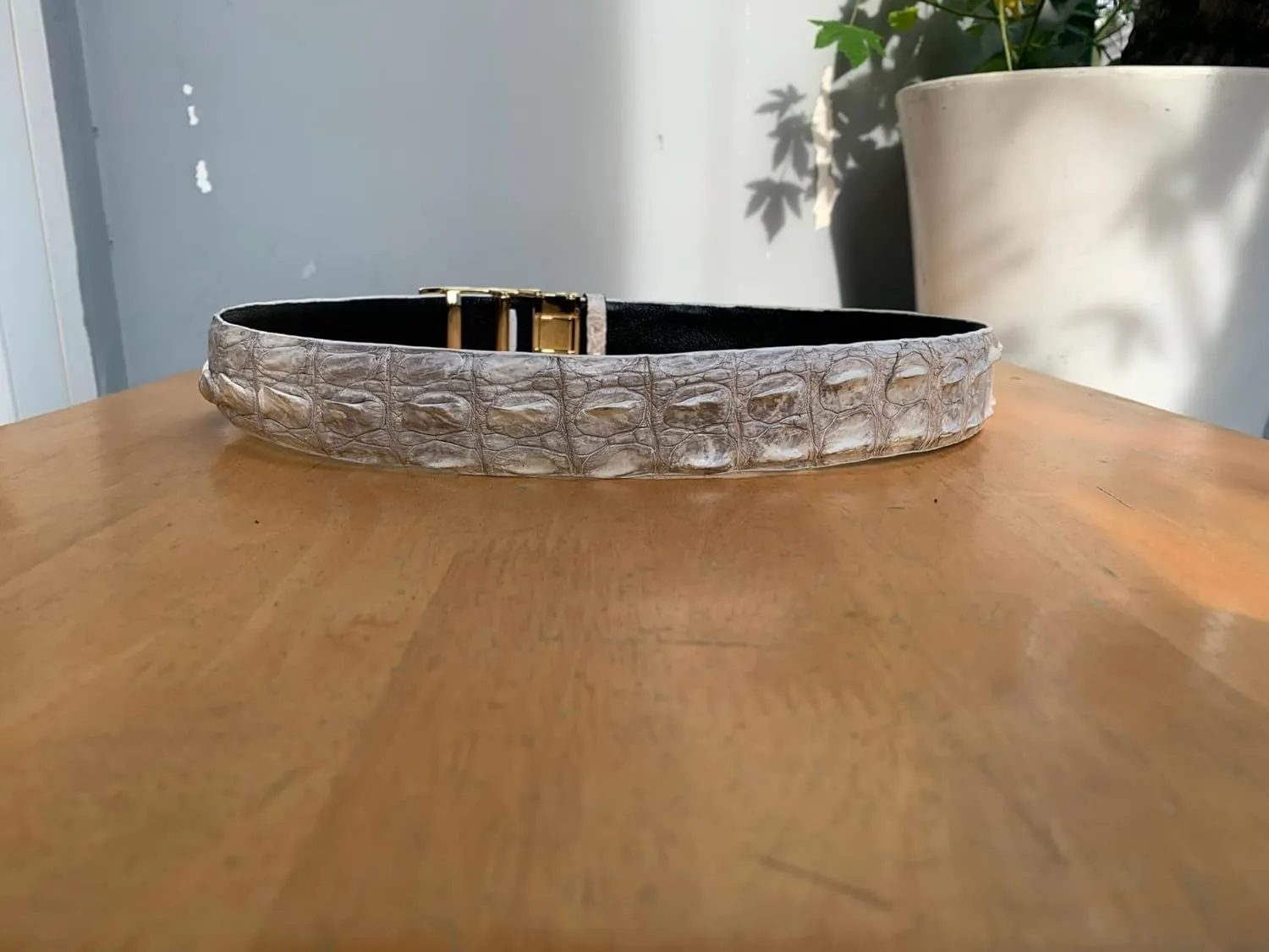 Genuine Himalayan alligator leather belts buckle for men, real Himayalan crocodile Men's belt, gif for him