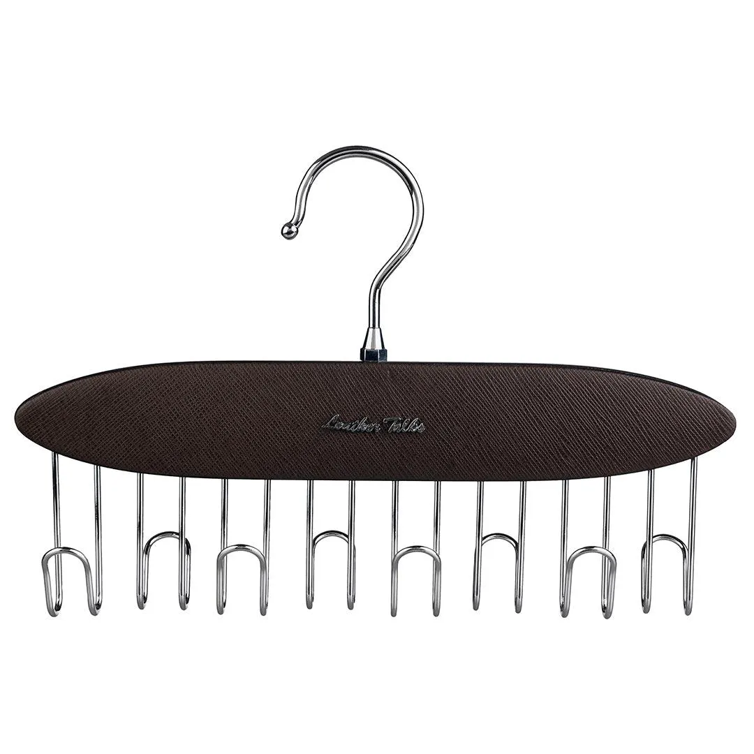 Leather Wooden Belt Hanger | Color: Black & Brown