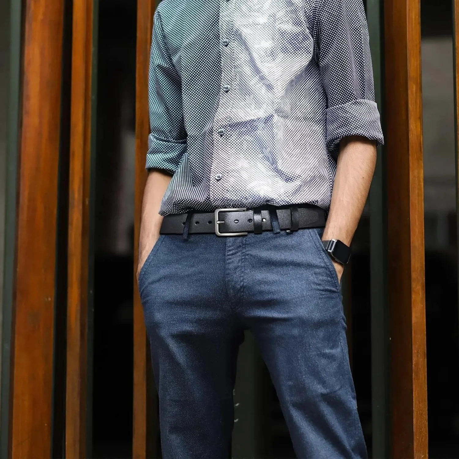 Men Belt Genuine Leather Alloy Metal Pin Buckle Jeans Casual Belts Business Cowboy Jean Pants Male Fashion