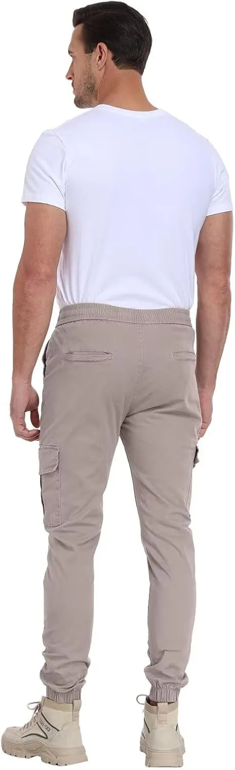Mens Cargo Pants Lightweight Hiking Pants Travel Pants with Belt Pockets for Outdoor Camping Work