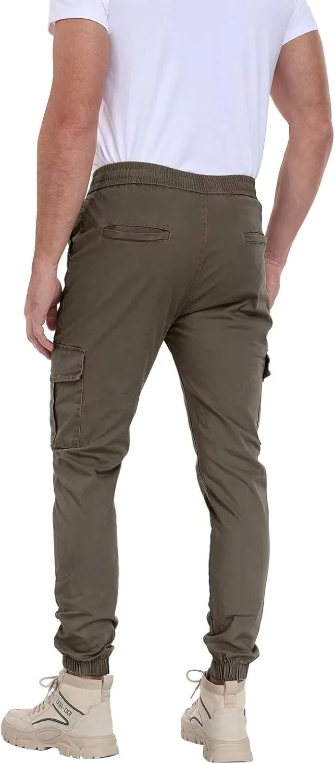 Mens Cargo Pants Lightweight Hiking Pants Travel Pants with Belt Pockets for Outdoor Camping Work