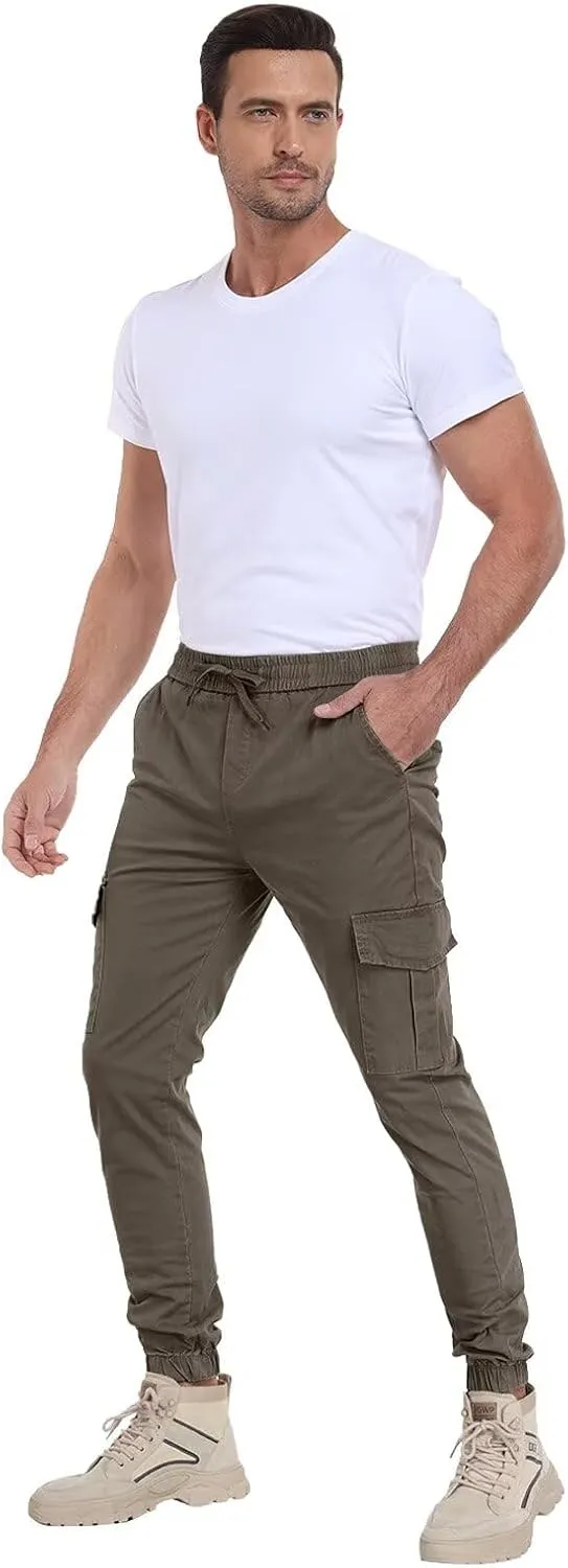 Mens Cargo Pants Lightweight Hiking Pants Travel Pants with Belt Pockets for Outdoor Camping Work