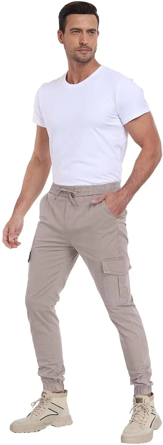 Mens Cargo Pants Lightweight Hiking Pants Travel Pants with Belt Pockets for Outdoor Camping Work