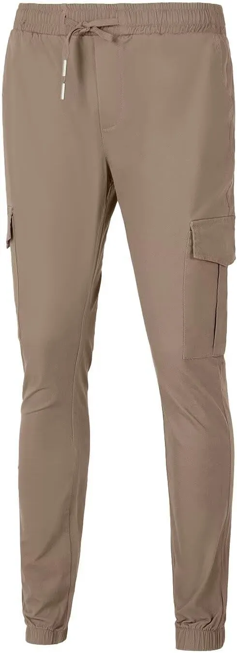 Mens Cargo Pants Lightweight Hiking Pants Travel Pants with Belt Pockets for Outdoor Camping Work