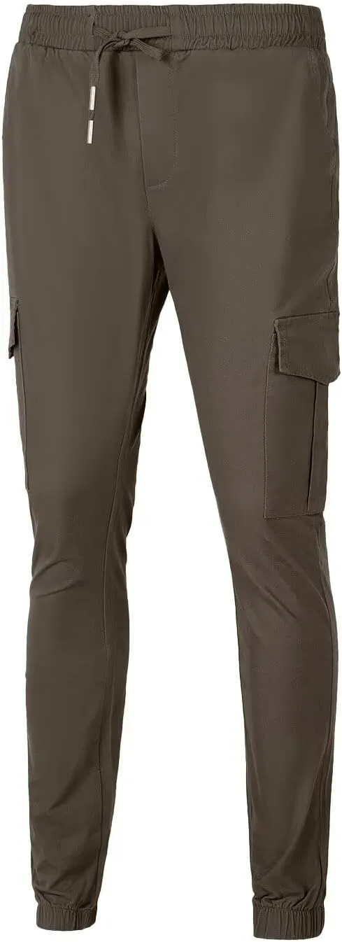 Mens Cargo Pants Lightweight Hiking Pants Travel Pants with Belt Pockets for Outdoor Camping Work