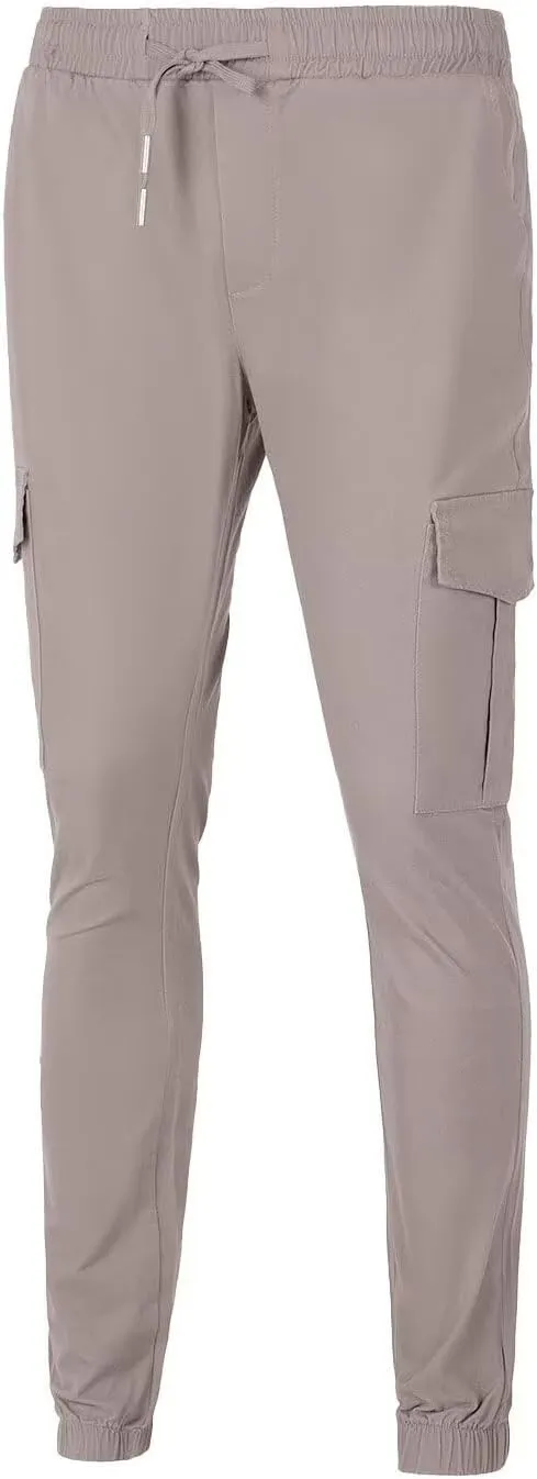 Mens Cargo Pants Lightweight Hiking Pants Travel Pants with Belt Pockets for Outdoor Camping Work