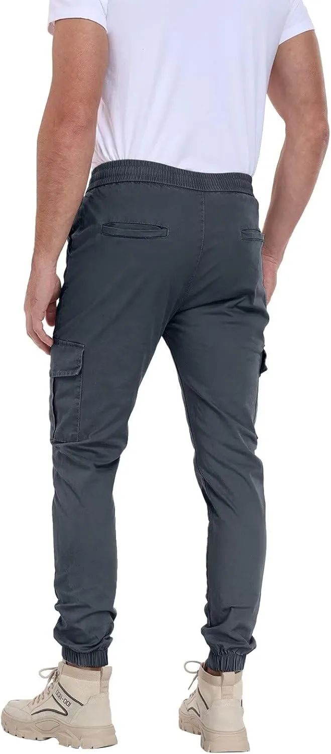 Mens Cargo Pants Lightweight Hiking Pants Travel Pants with Belt Pockets for Outdoor Camping Work