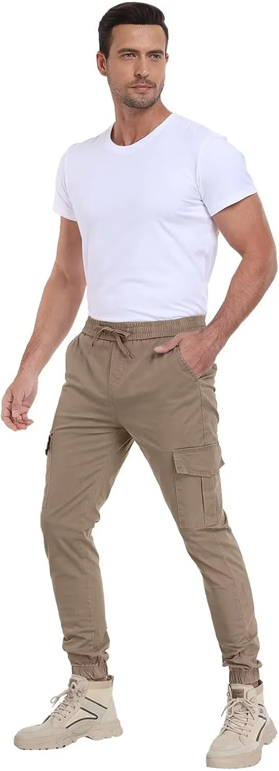 Mens Cargo Pants Lightweight Hiking Pants Travel Pants with Belt Pockets for Outdoor Camping Work