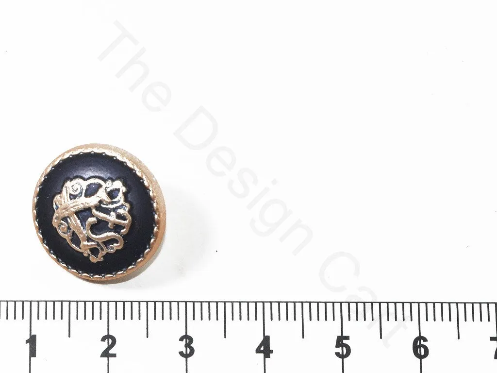 Navy Blue Abstract Acrylic Coat Buttons