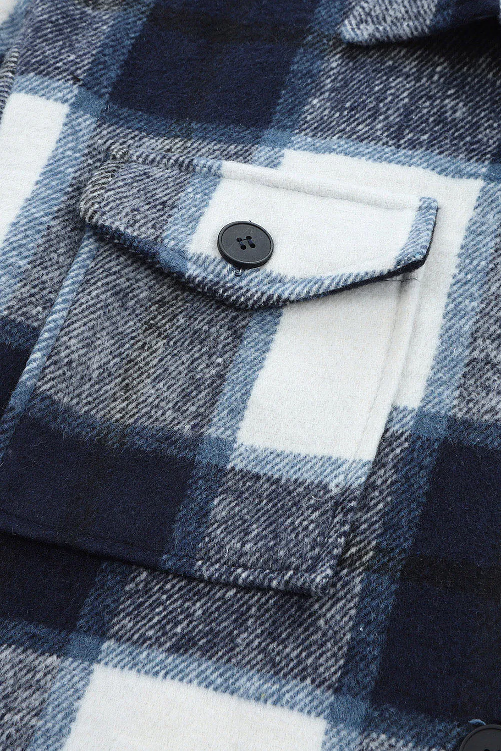 Plaid Print Long Shirt Jacket