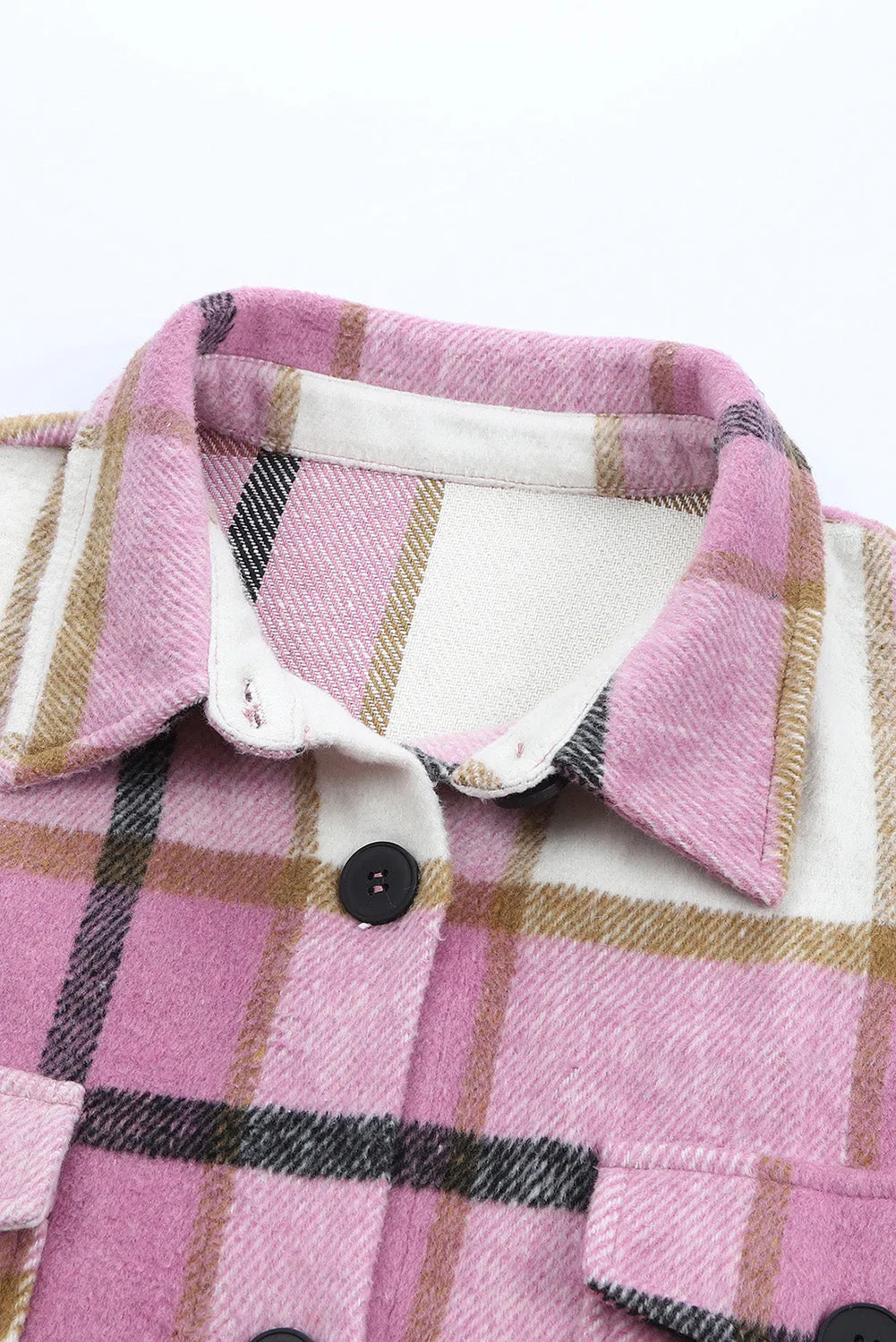 Plaid Print Long Shirt Jacket