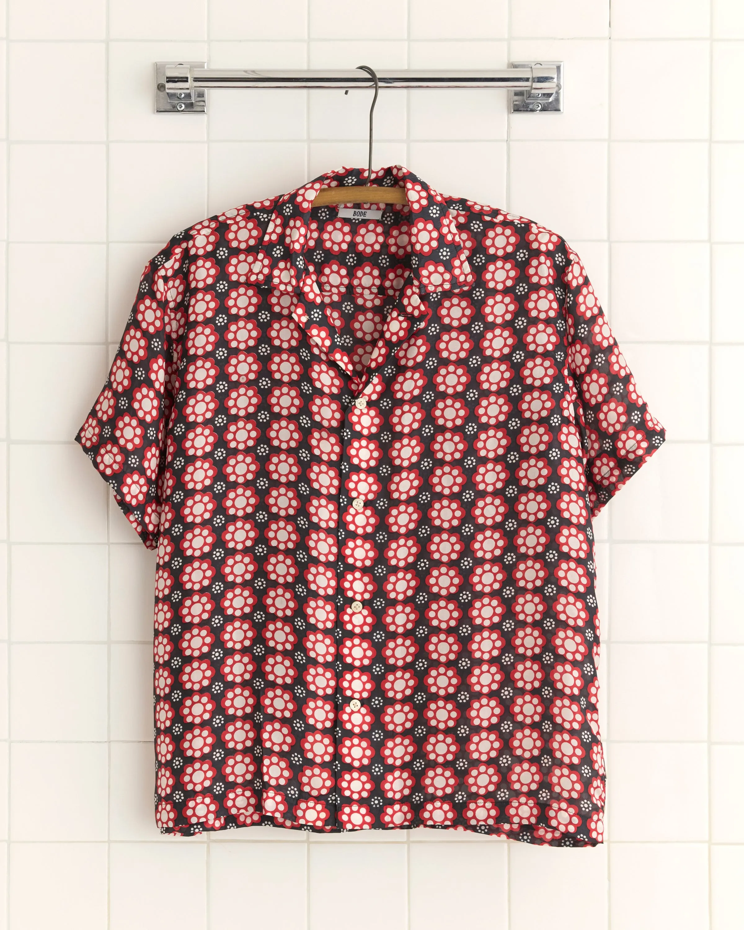 Polka Fleur Short Sleeve Shirt